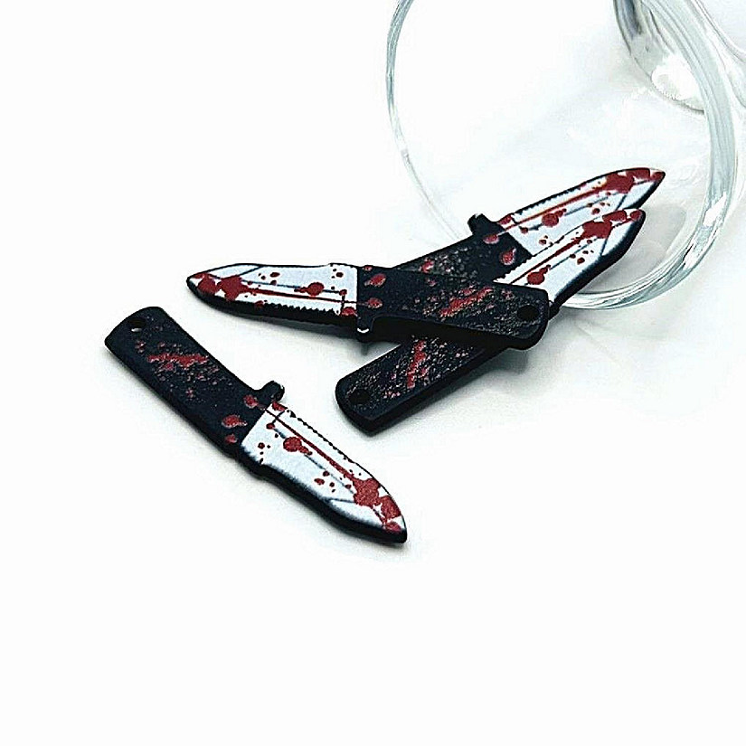 4 Pcs Halloween Knife Pendants Image