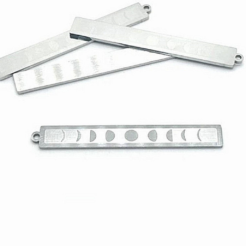 4 Pcs Moon Phases Bar Pendant Image