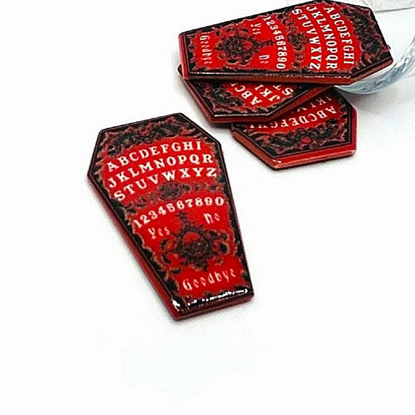 4 Pcs Red Ouija Coffin Charms Image