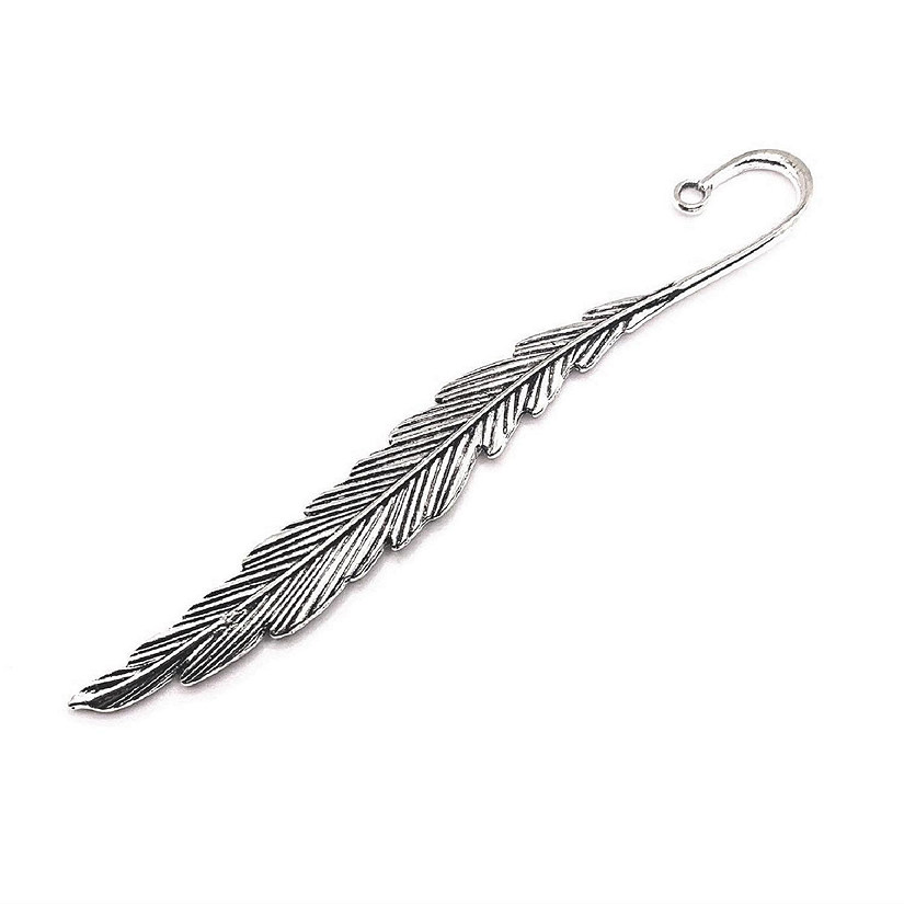 4 Pcs Silver Feather Bookmark Base Image