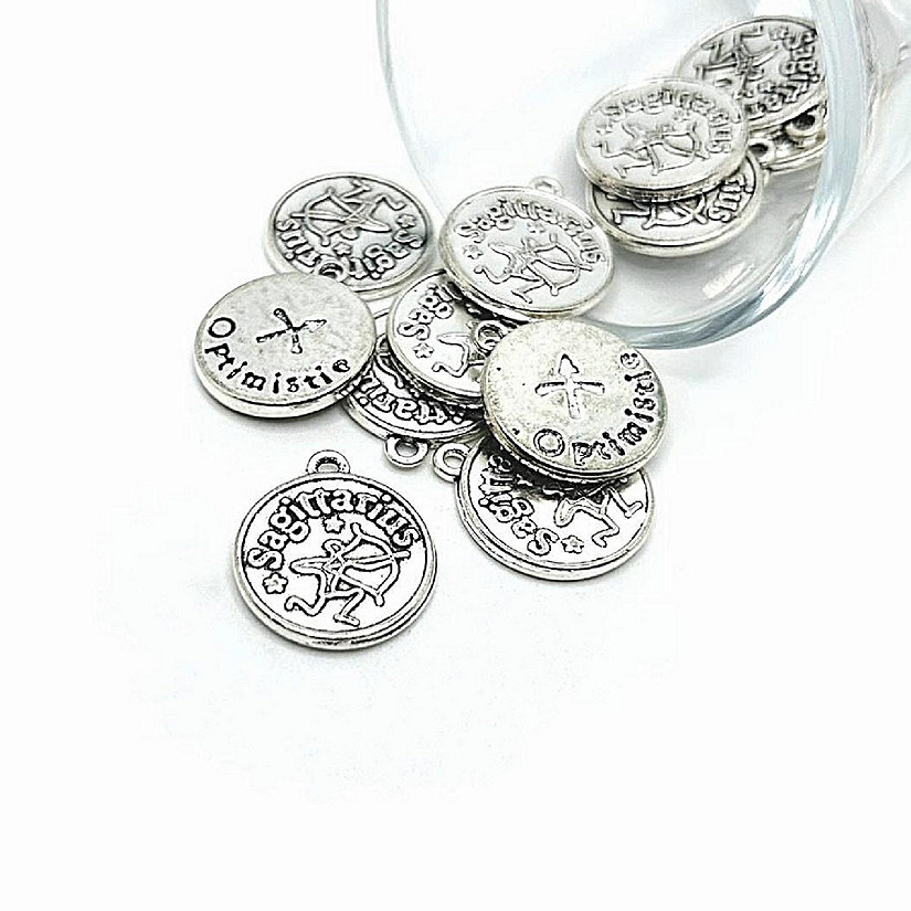 4 Pcs Silver Sagittarius Zodiac Coins Image