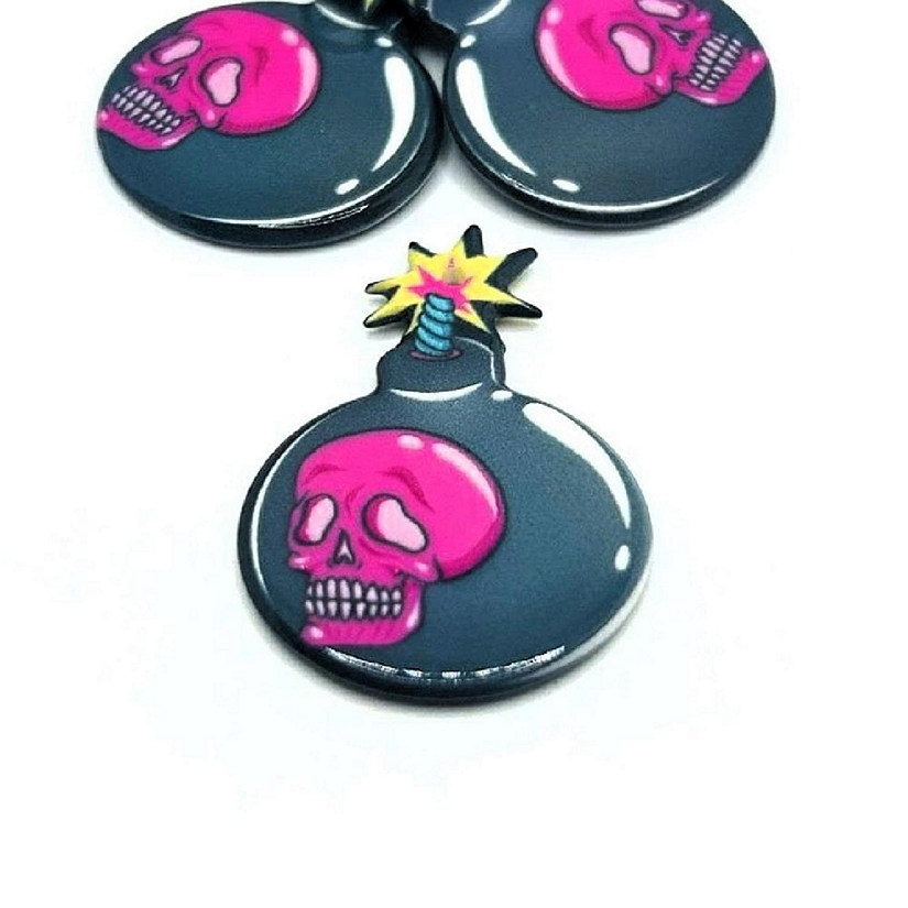4 Pcs Skull Bomb Halloween Charms Image