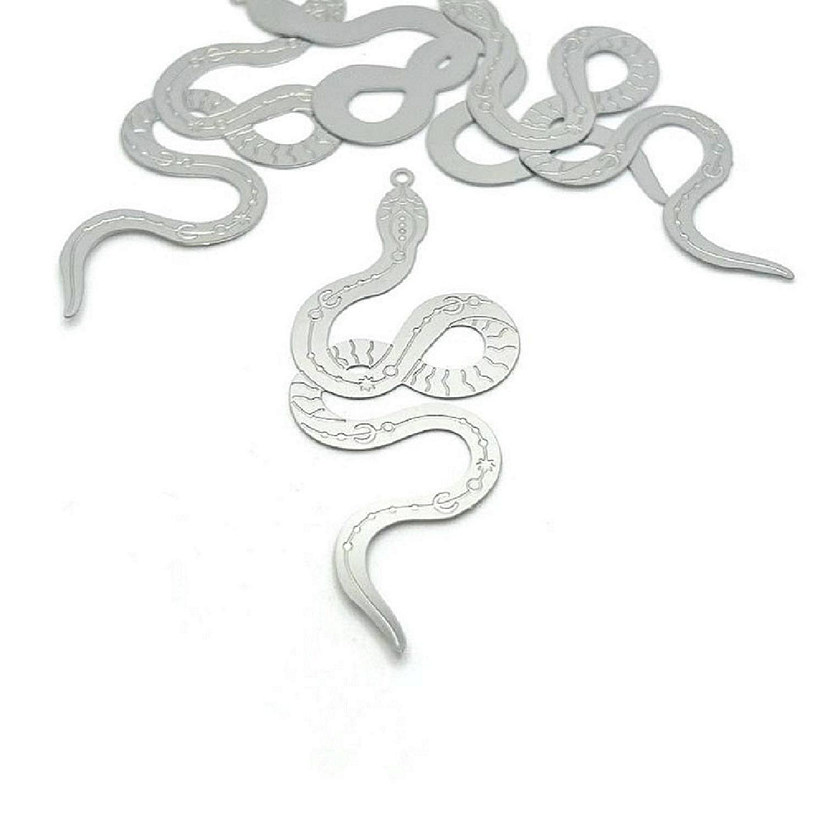 4 Pcs Steel Snake Pendants Image
