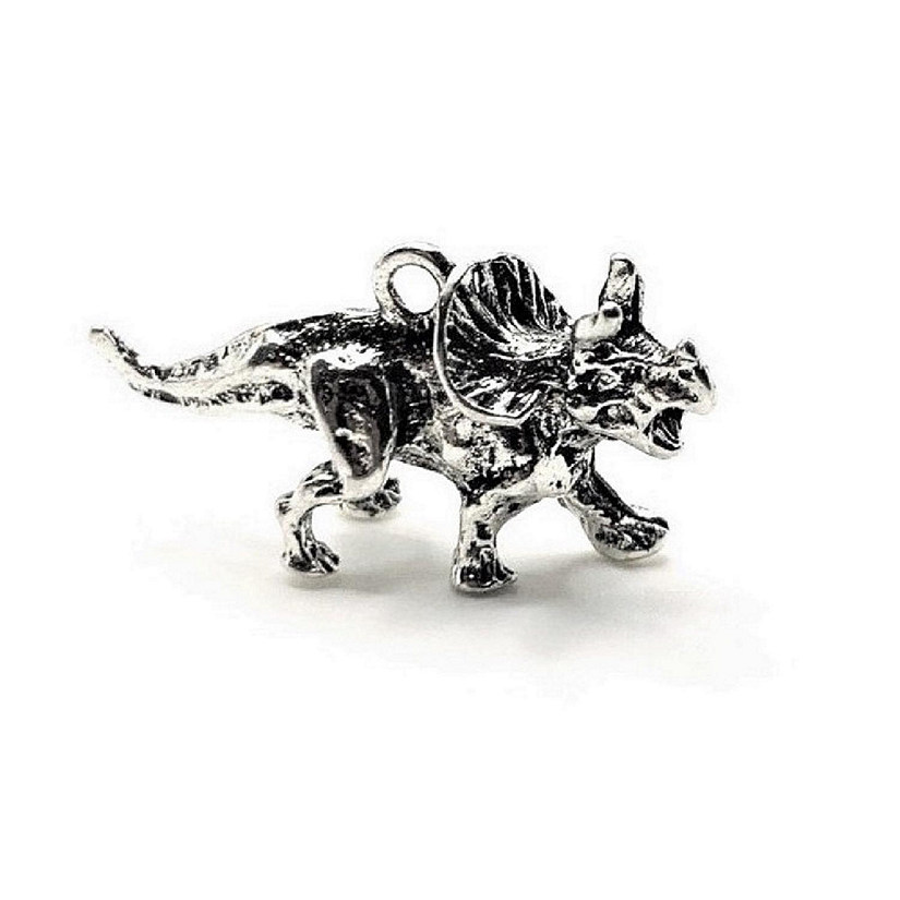 4 Pcs Triceratops 3D Dinosaur Charms Image