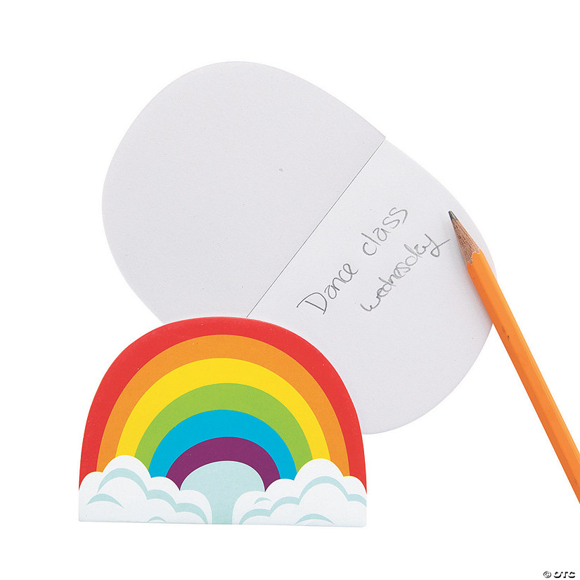 4" x 3" 25 pg. Rainbow-Shaped Paper Notepads - 24 Pc. Image