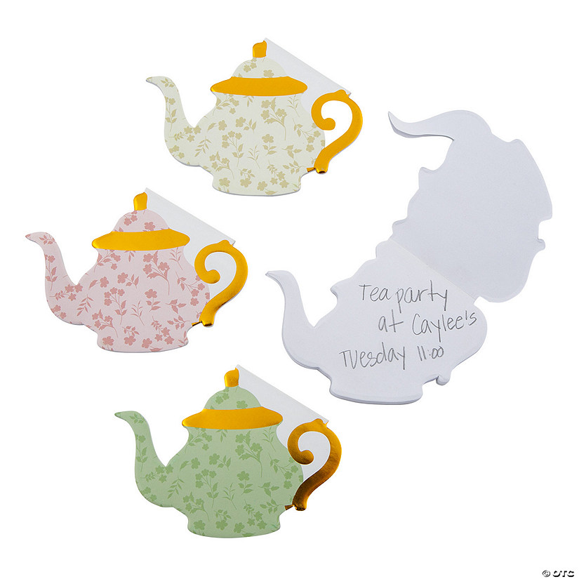 4" x 3 3/4" 25 pg. Tea Party Multicolor Paper Notepads - 24 Pc. Image