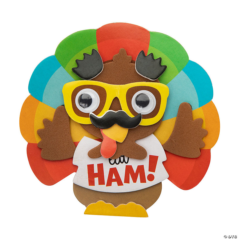 4" x 3 3/4" Thanksgiving Turkey in Disguise Magnet Craft Kit &#8211; Makes 12 Image