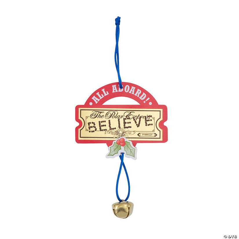 4" x 4 1/2" The Polar Express&#8482; Bell Christmas Ornament Craft Kit - Makes 12 Image