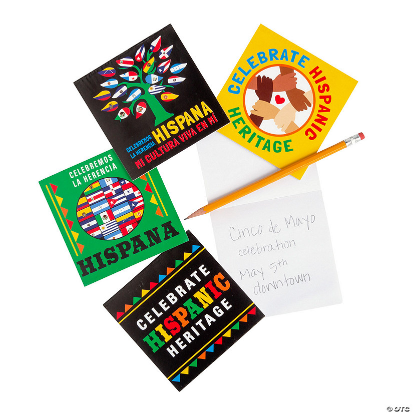 4" x 4" 25 pg. Hispanic Heritage Paper Notepads &#8211; 24 Pc. Image