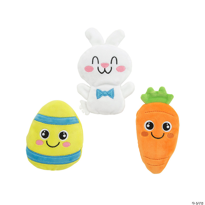 4" x 4 3/4" Sensory Sand-Filled Easter Stuffed Characters - 12 Pc. Image