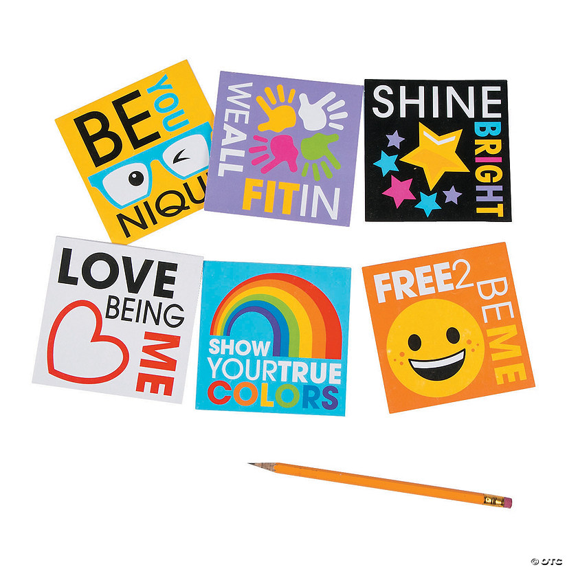 4" x 4" 30 pg. Inspirational Sayings Be You Multicolor Paper Notepads - 24 Pc. Image