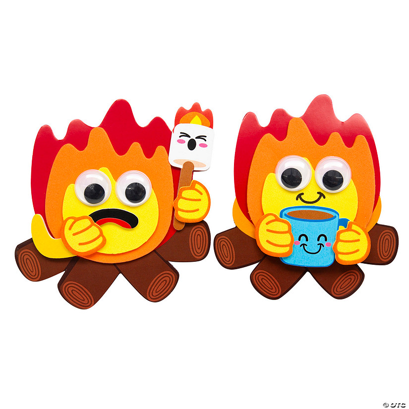 4" x 4" Silly Campfire Magnet Craft Kit &amp;#8211; Makes 12 Image