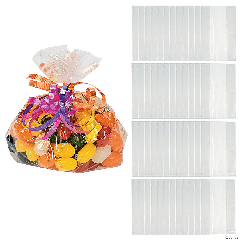 4" x 5 1/2" Bulk 50 Pc. Small Clear Cellophane Gift Bags Image