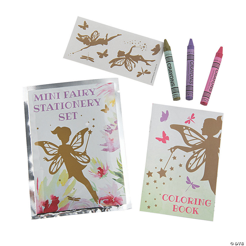 4" x 5 1/2" Mini Fairy Stationery Activity Sets - 12 Pc. Image