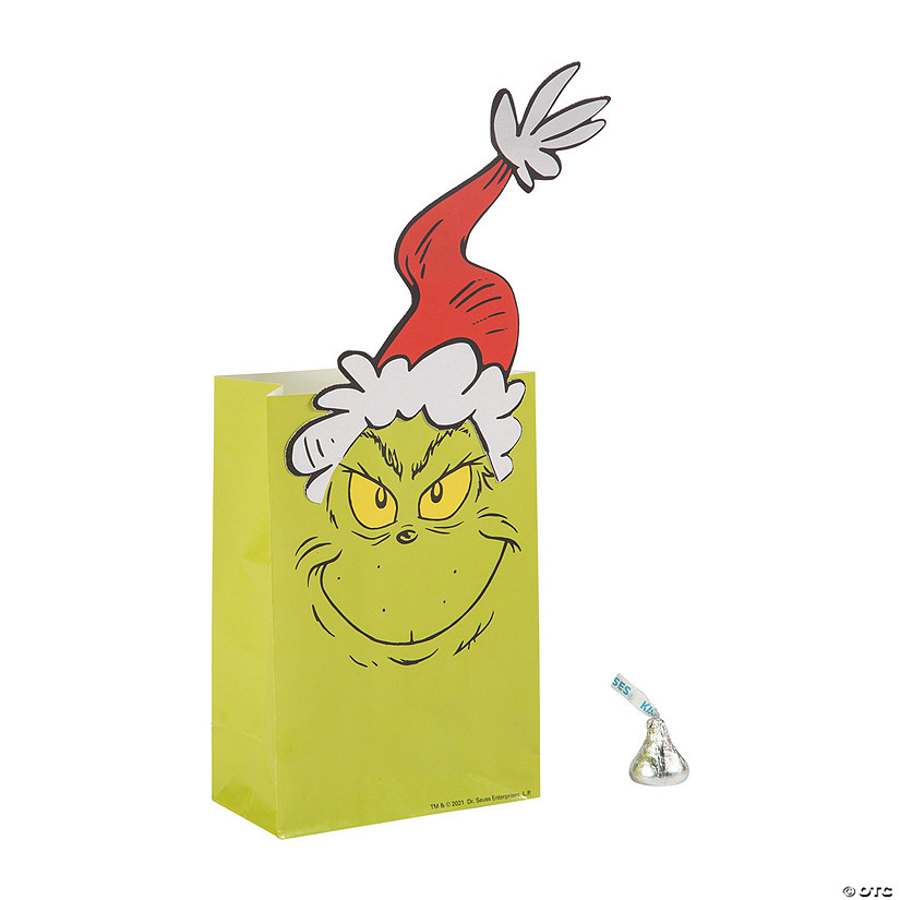 4" x 6" Dr. Seuss&#8482; The Grinch Christmas Treat Bags - 12 Pc. Image