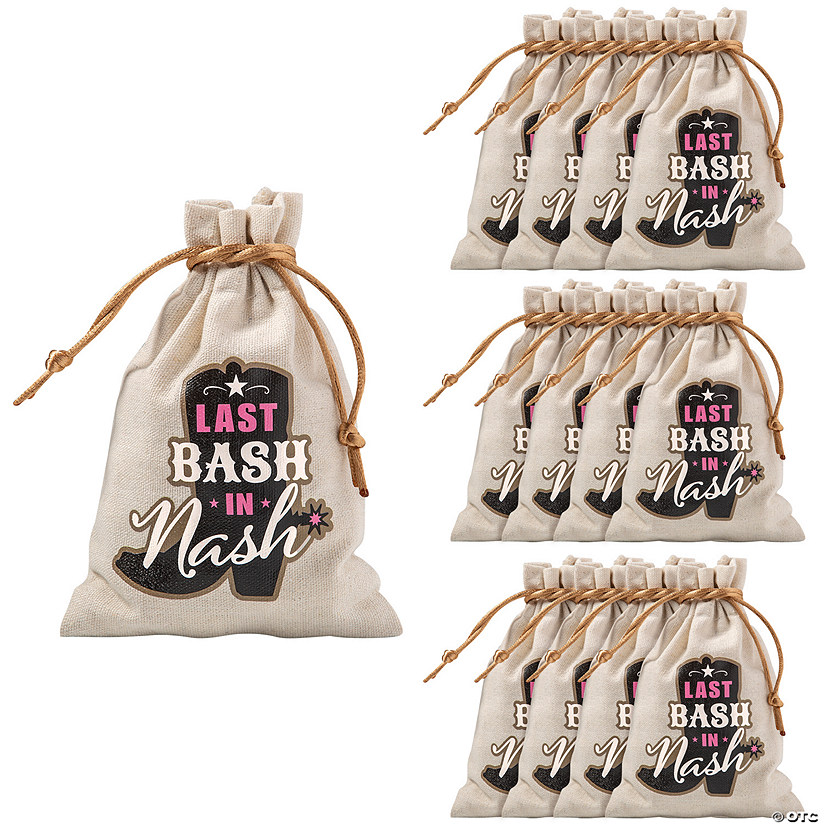 4" x 6" Mini Bachelorette Nash Bash Drawstring Bags - 12 Pc. Image
