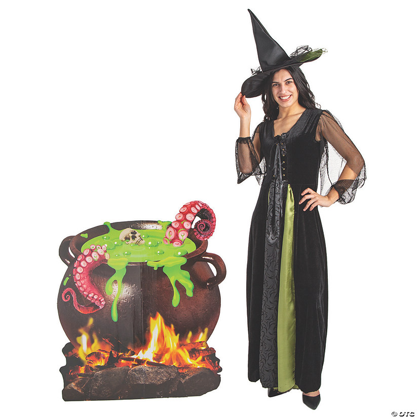 40" Cauldron Cardboard Cutout Stand-Up Halloween Decoration Image