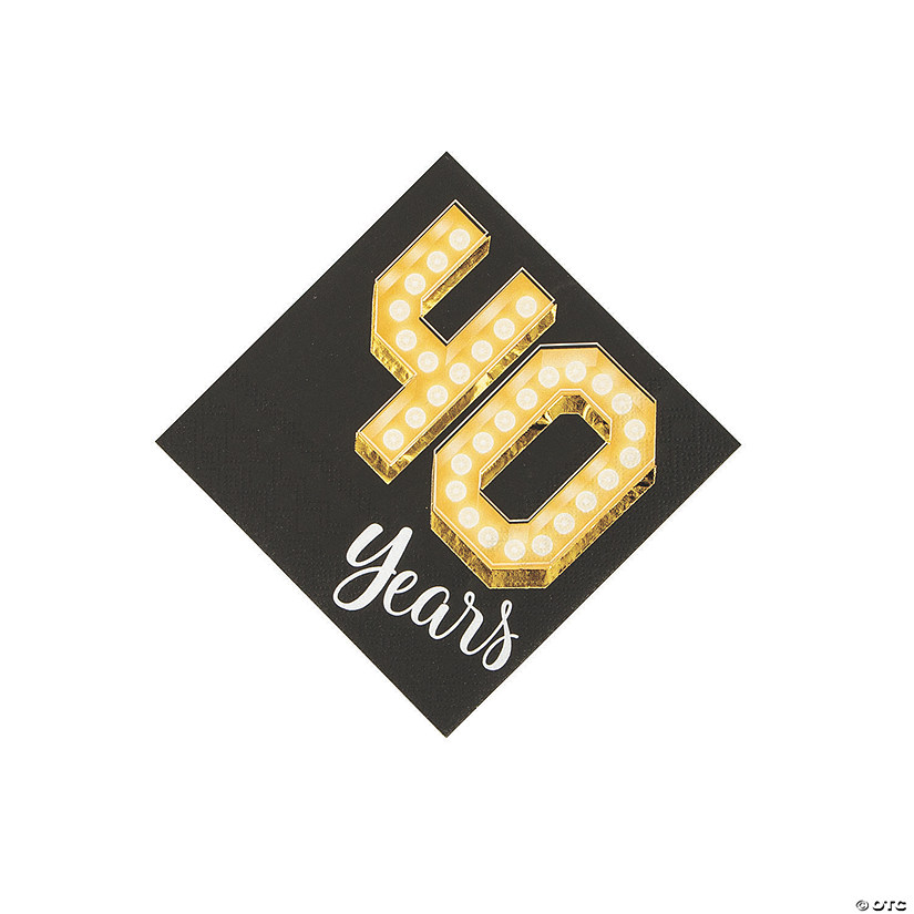 40 Milestone Beverage Napkins - 16 Pc. Image