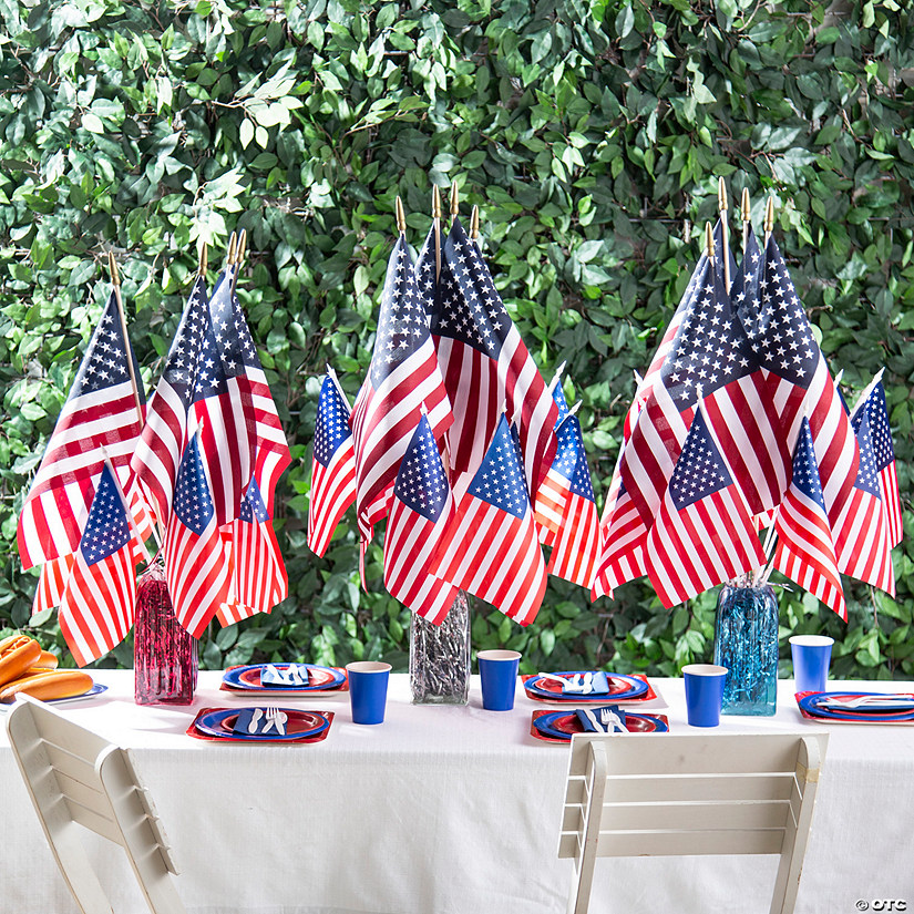 40 Pc. Large USA Flag Centerpiece Kit for 3 Tables Image