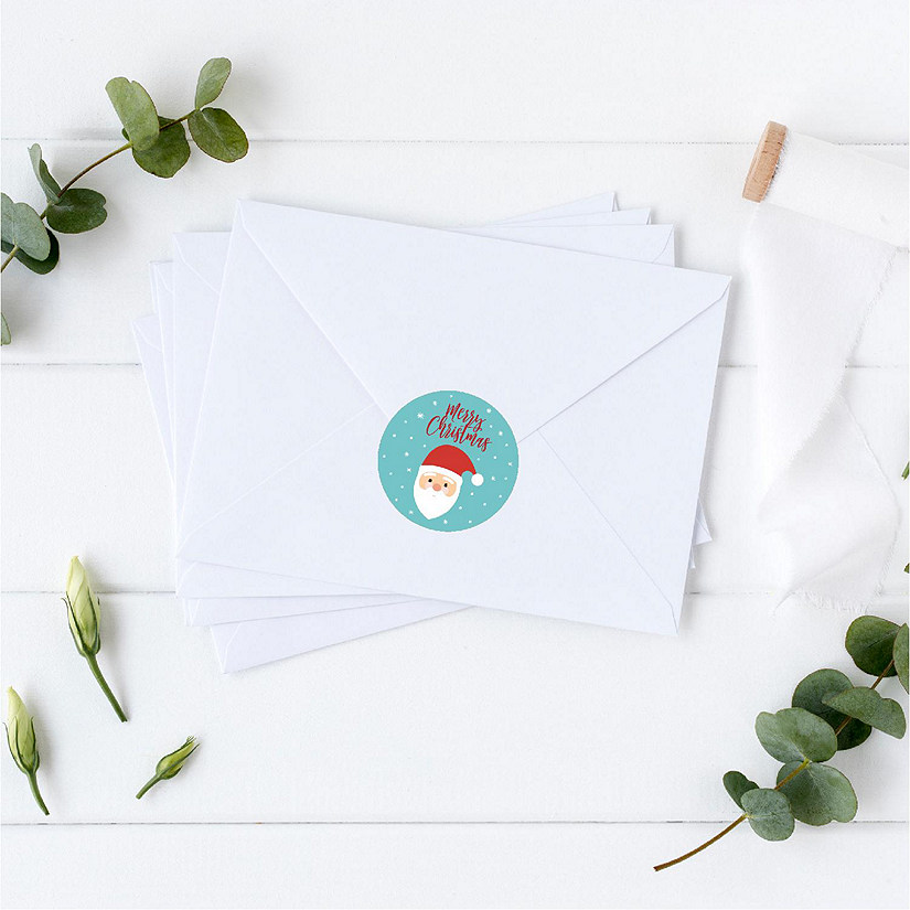 40 PC Modern Santa Christmas Gift Labels Image