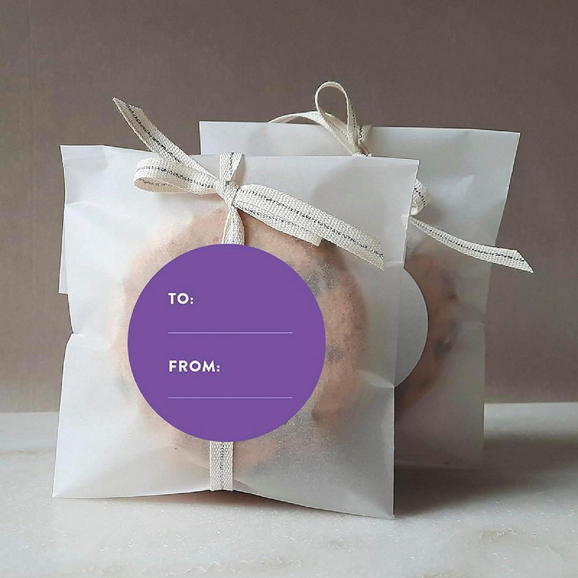40 PCS PURPLE MODERN TO/FROM LABELS Image