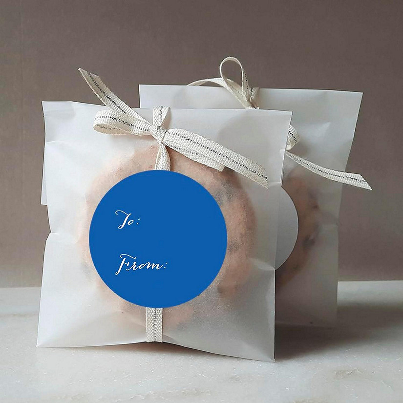 40 ROYAL BLUE WHIMSICAL TO/FROM LABELS Image