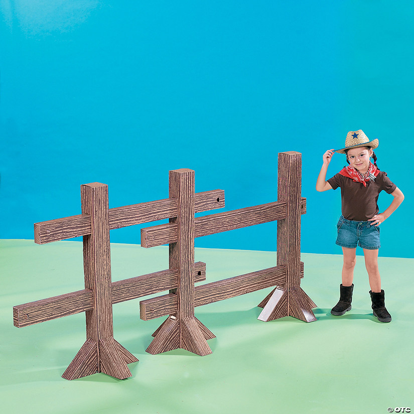 40" Split Rail Fence Post Cardboard Cutout Stand-Ups - 2 Pc. Image