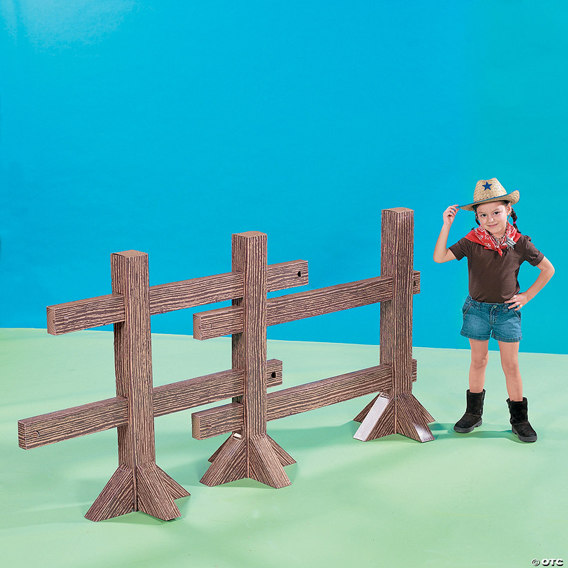 40" Split Rail Fence Post Cardboard Cutout Stand-Ups &amp;#8211; 2 Pc.  Image