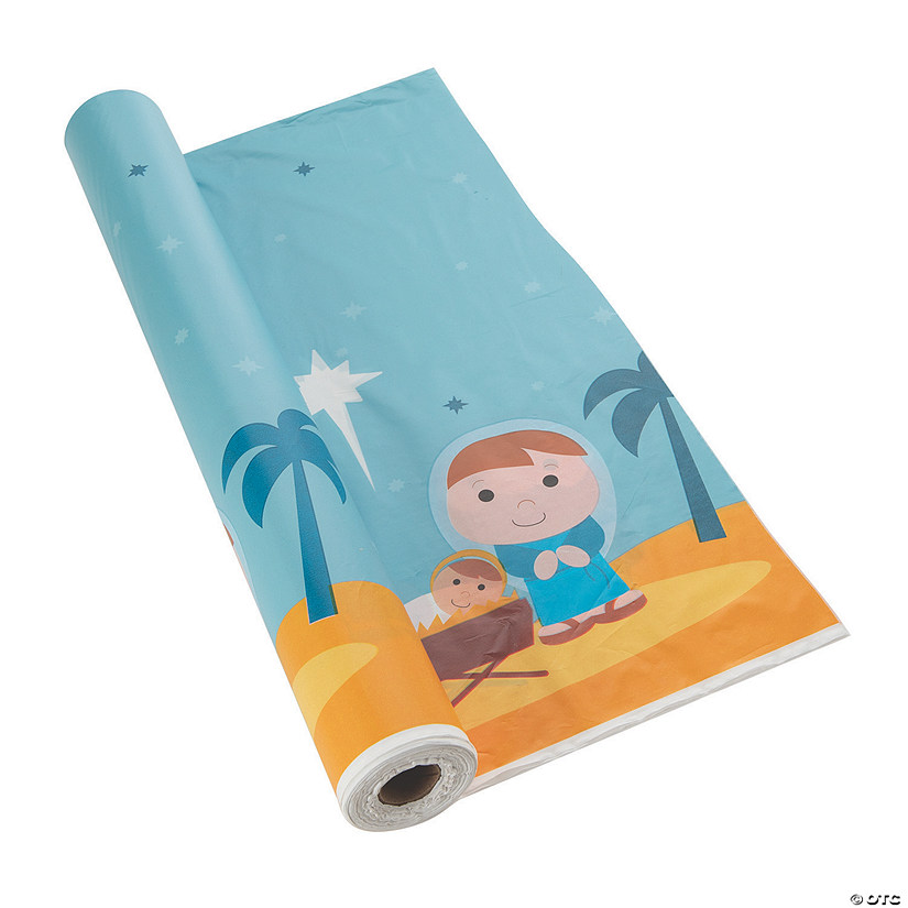 40" x 100 ft.  Nativity Plastic Tablecloth Roll Image