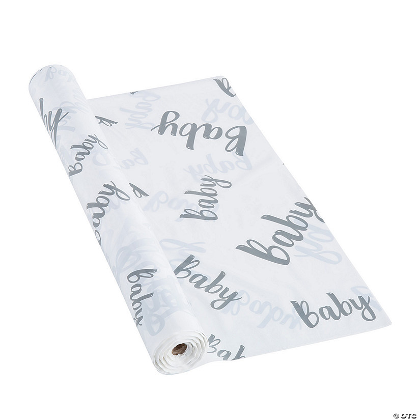 40" x 100 ft. Baby Plastic Tablecloth Roll Image