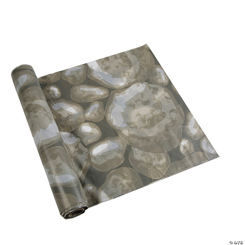 40" x 100 ft. Cobblestone Disposable Plastic Tablecloth Roll Image