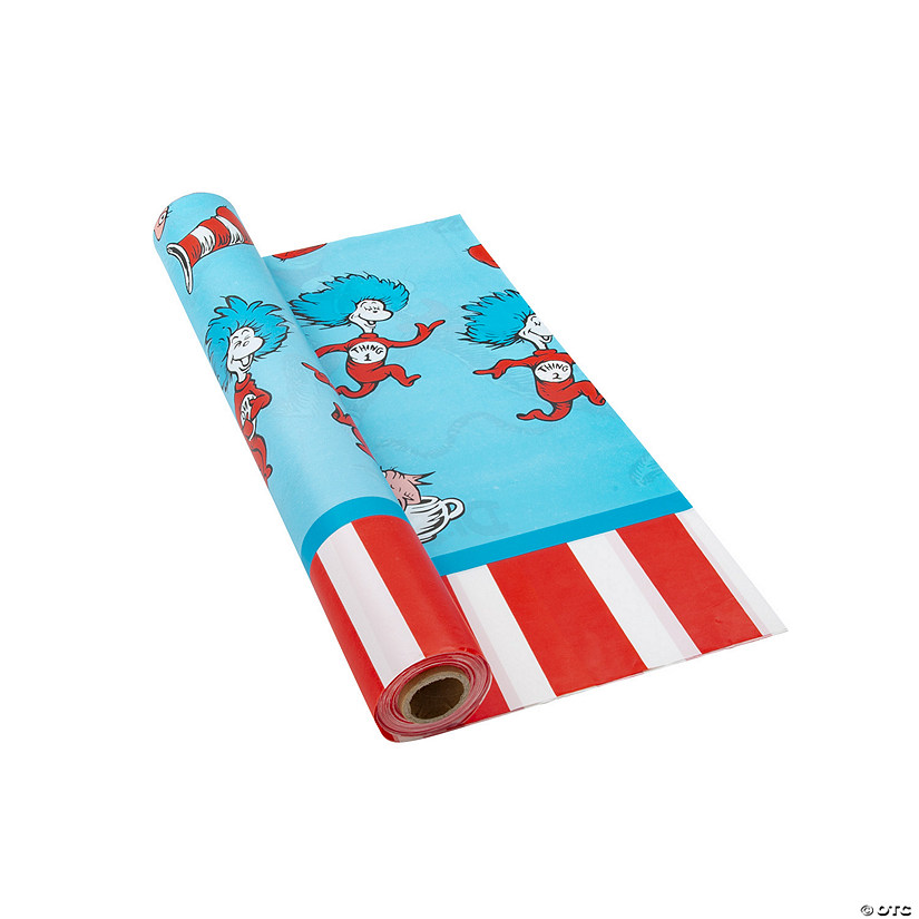 40" x 100 ft. Dr. Seuss&#8482; Plastic Tablecloth Roll Image
