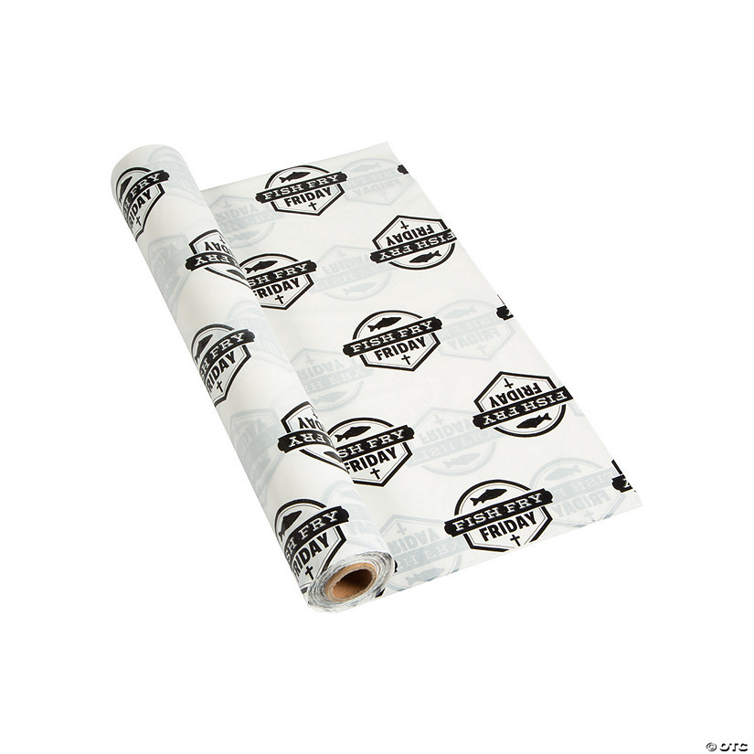 40" x 100 ft. Fish Fry Plastic Tablecloth Roll Image
