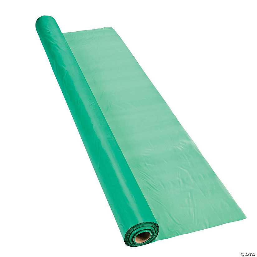 40" x 250 ft. Green Extra Long Plastic Tablecloth Roll Image