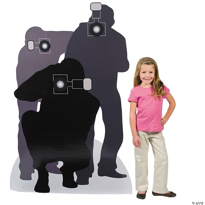 40" x 65" Paparazzi Silhouette Cardboard Cutout Stand-Up Decoration Image