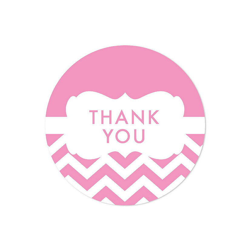 40PC Chevron Frame Pink, Thank You Image