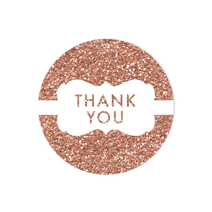 40PC Rose Gold Glitter Frame, Thank You Image