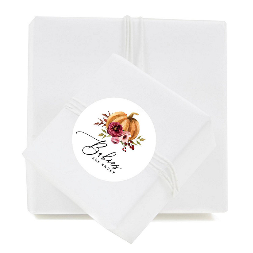 40PK Babies Sweet Marsala Circle Labels Image