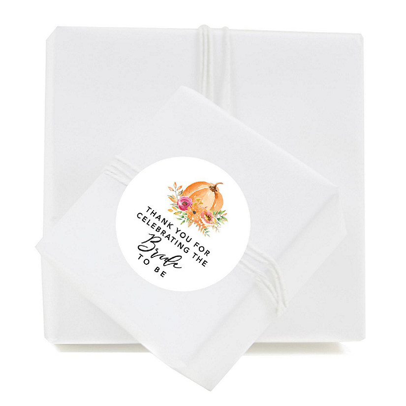 40PK Bride to Be Autumn Circle Labels Image