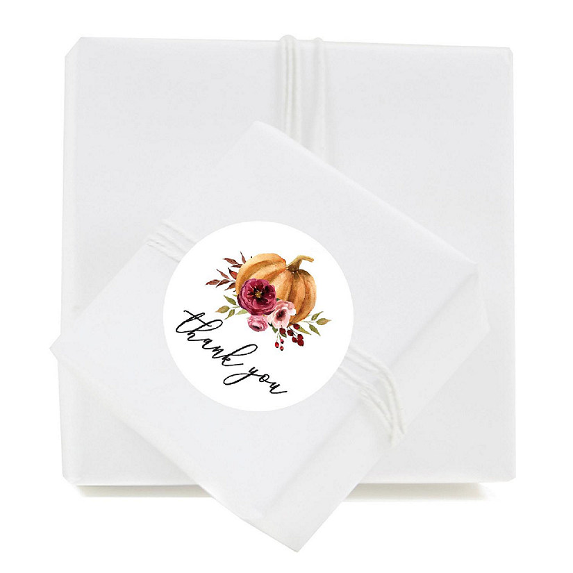 40PK Thank You Marsala Circle Labels Image