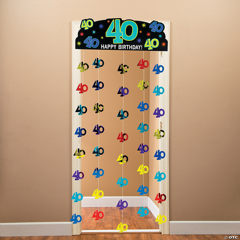 40th Birthday Party Continues Foil Door Curtain Image