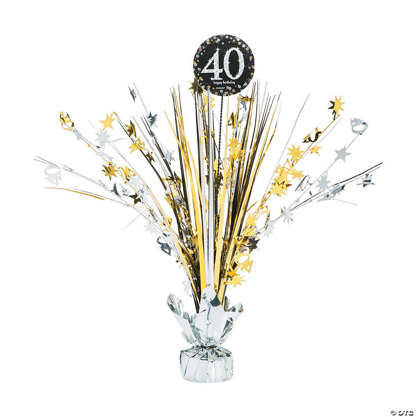 40th Birthday Sparkling Celebration Centerpiece Image