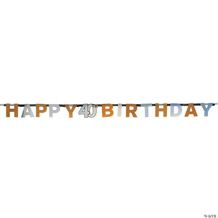 40th Sparkling Celebration Cardboard Jointed Banner Image