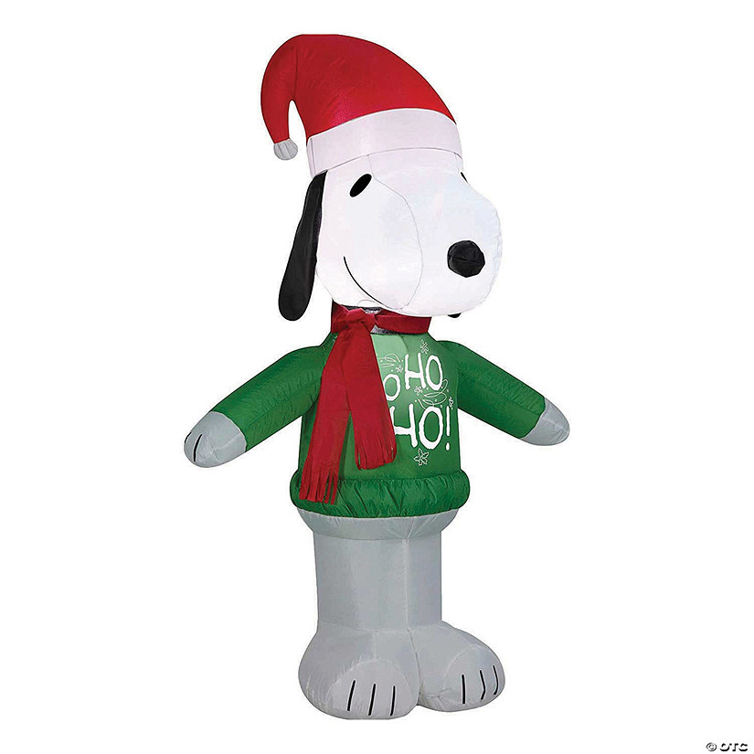 42" Airblown Peanuts&#174; Snoopy with Built-In Lights Christmas Yard Decoration Image