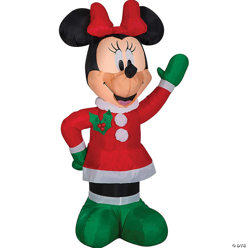 42" Airblown<sup>&#174;</sup> Disney's Minnie Mouse with Built-In Lights Christmas Yard Decoration Image