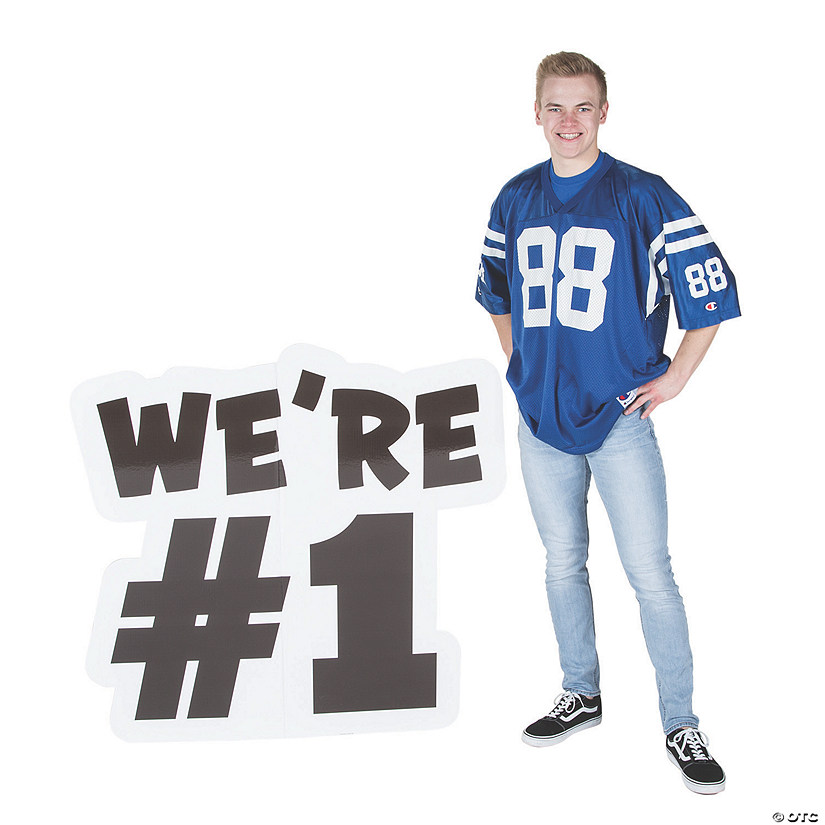 43" We&#8217;re #1 Cardboard Cutout Stand-Up Image