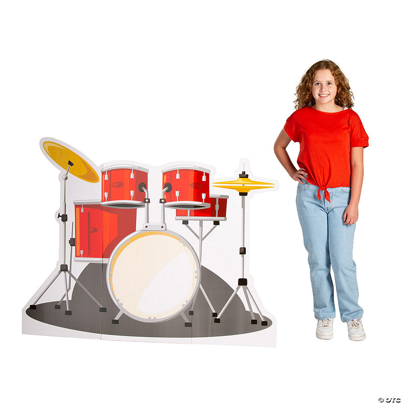 44" Drum Trap Set Cardboard Cutout Stand-Up Image