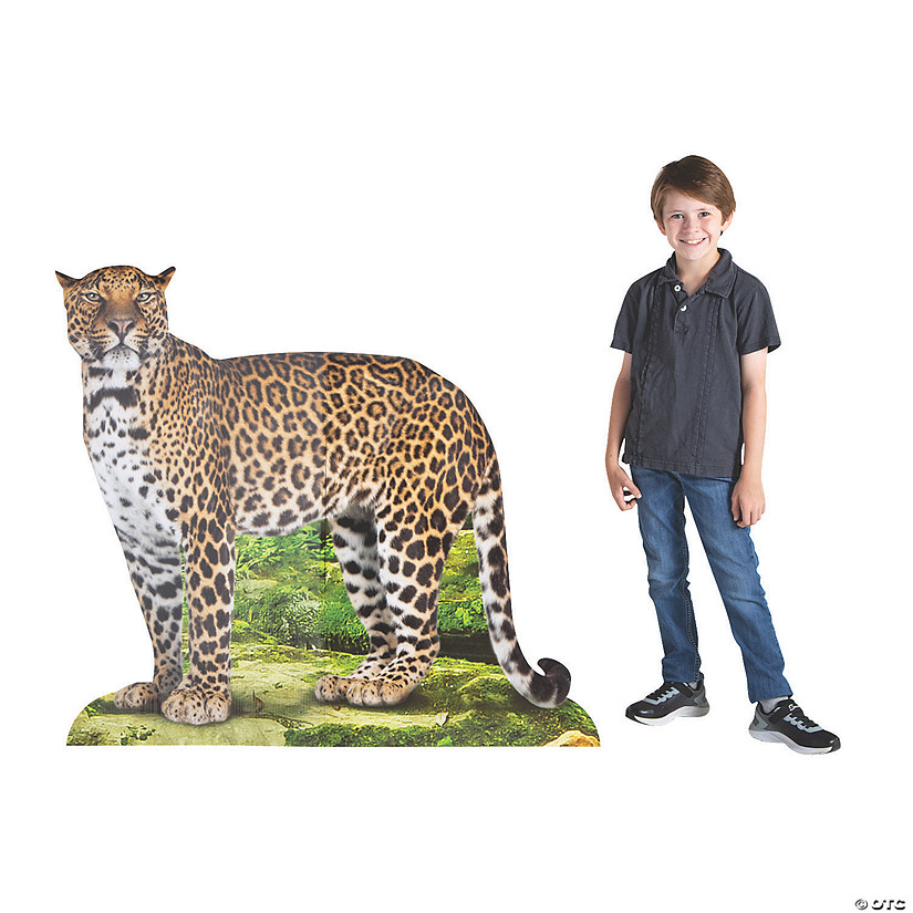 44" Rainforest Leopard Cardboard Cutout Stand-Up Image