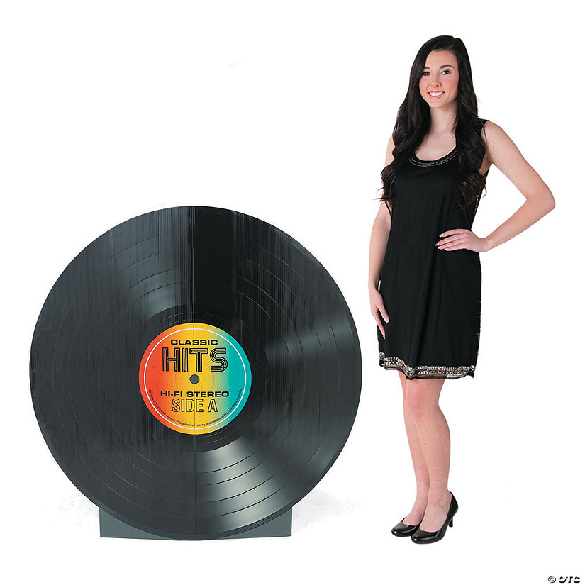 44" Vinyl Record Cardboard Cutout Stand-Up Image