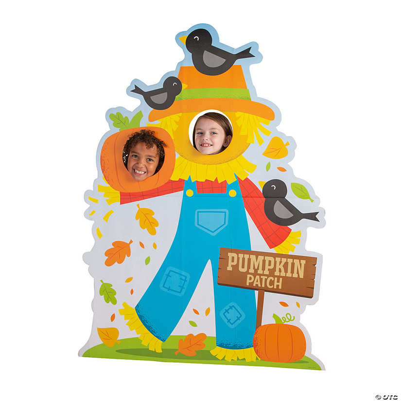 44" x 4 Ft. 10" Fall Pumpkin Patch Scarecrow Cardboard Cutout Stand-In Stand-Up Image